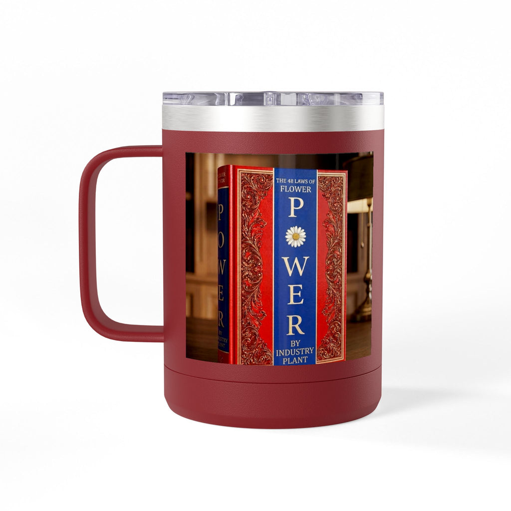 Galvanized Steel 48 LAWS of FLOWER POWER 15oz Coffee Mug Tumbler - #BookTok - Themed Unique Gift for Coffee Lovers by INDUSTRY PLANT