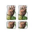TATTED GREEN THUMB Unique Art Car Mats (Set of 4) - Stylish & Edgy Design by Industry Plant @AutoPaybump