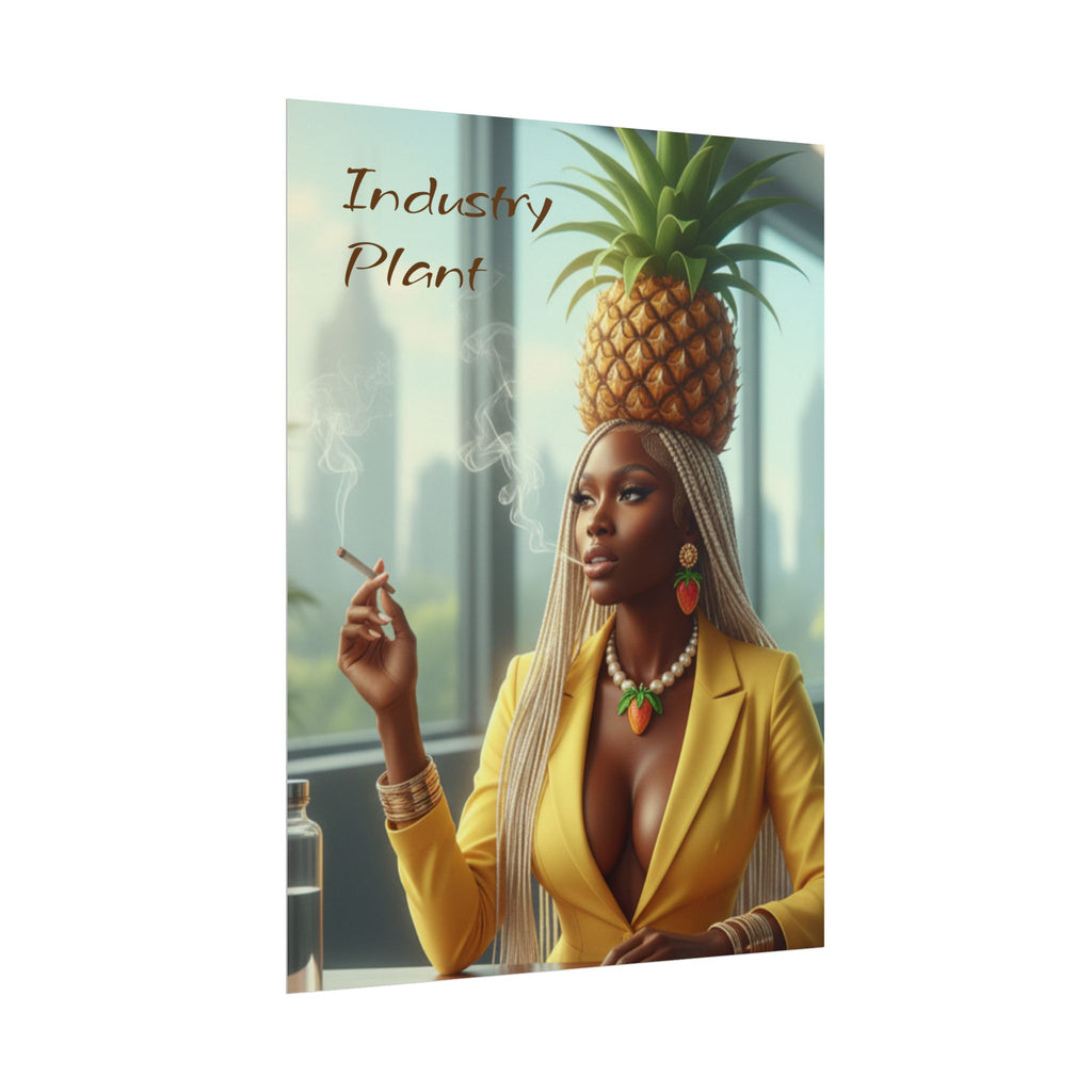 OSHUN EXHALES "Oshun in a Pineapple Crown Fine Art Poster" (Fashion Portrait) by Industry Plant @AutoPaybump