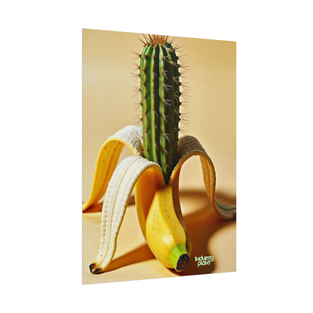 PEEL MY PRICKLY PECKER Surreal Cactus Banana Fine Art Poster – Fine Art Print for Modern Home Decor by INDUSTRY PLANT @AutoPaybump