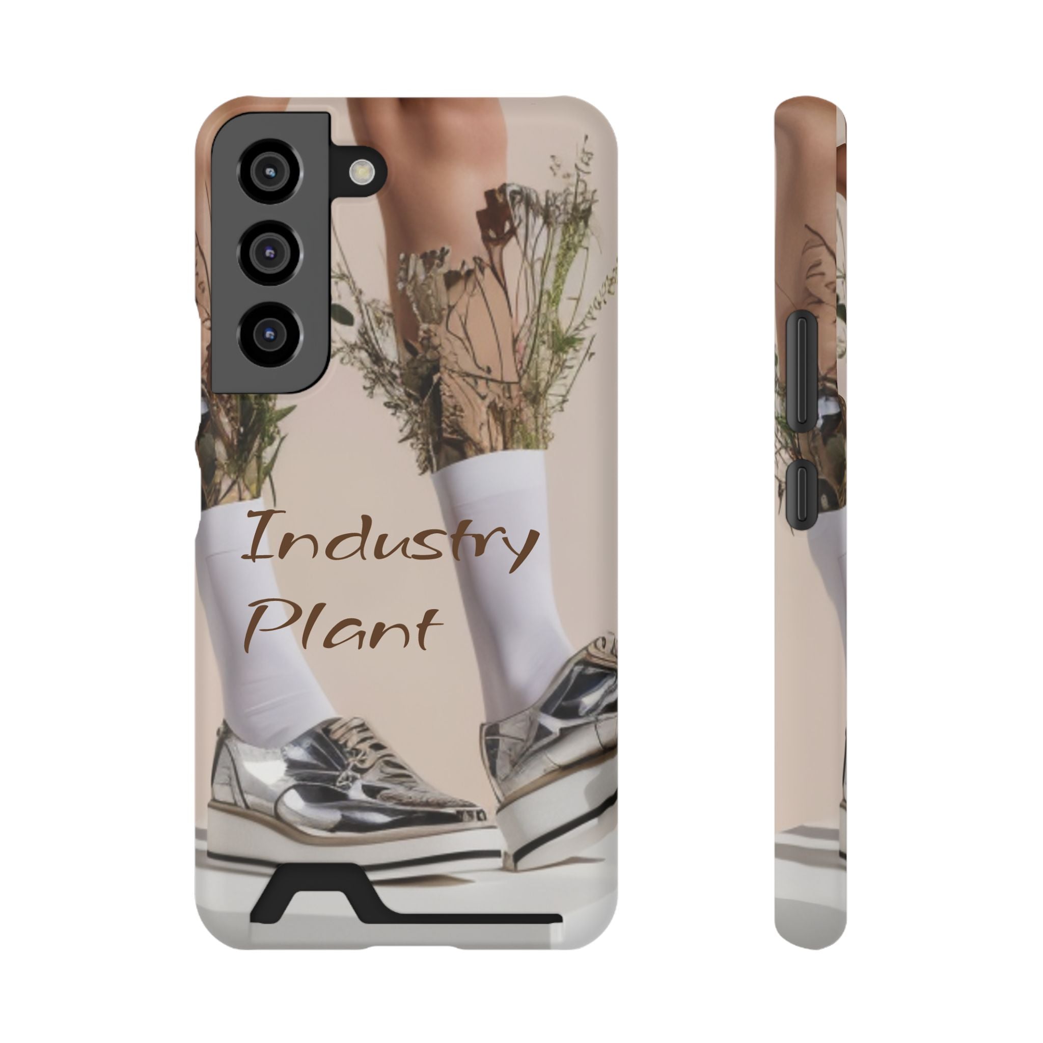 ALWAYS RUNNING ON PLANT POWER Stylish Phone Case with Card Holder by Industry Plant @AutoPaybump