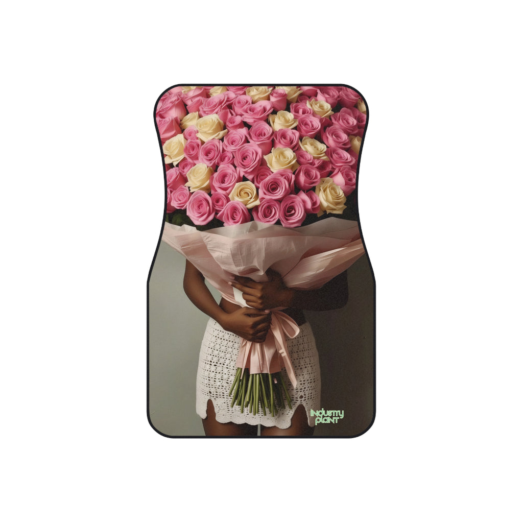 XOXO MS. BLOOMINGDALES PINK Unique Art Car Mats (Set of 4) - Stylish & Edgy Design by Industry Plant @AutoPaybump