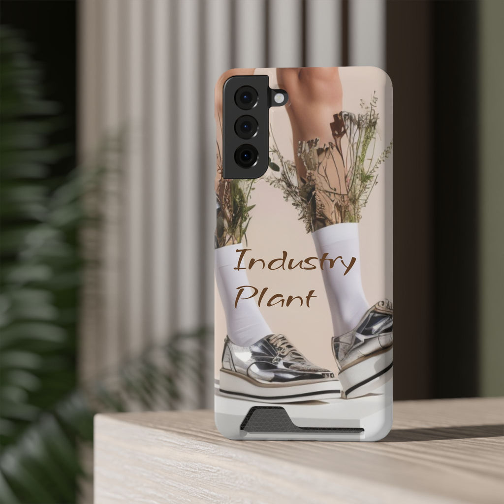 ALWAYS RUNNING ON PLANT POWER Stylish Phone Case with Card Holder by Industry Plant @AutoPaybump