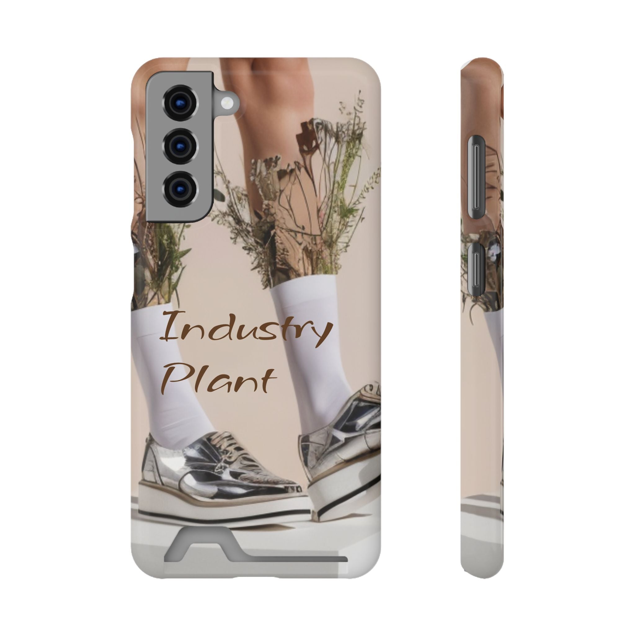 ALWAYS RUNNING ON PLANT POWER Stylish Phone Case with Card Holder by Industry Plant @AutoPaybump