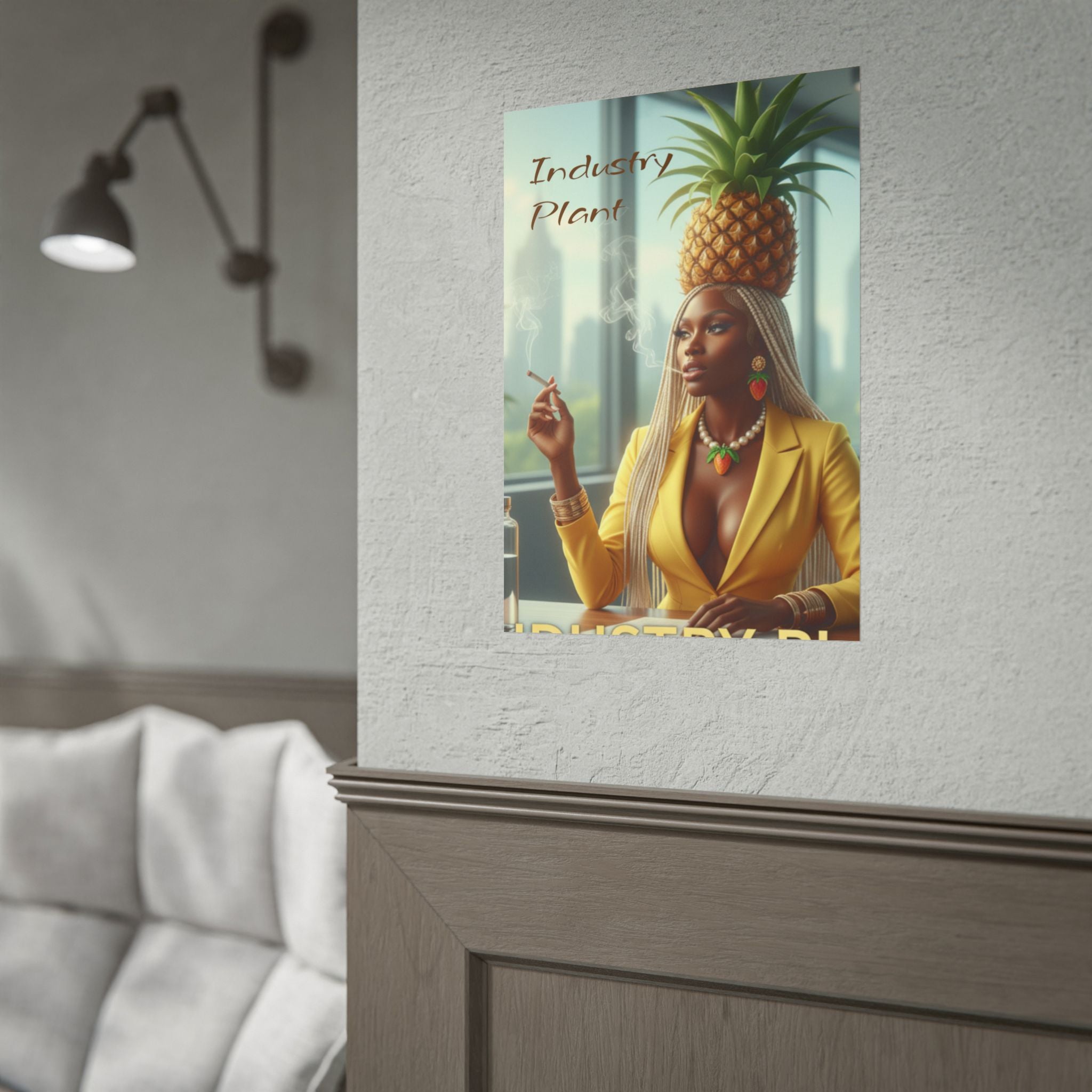 OSHUN EXHALES "Oshun in a Pineapple Crown Fine Art Poster" (Fashion Portrait) by Industry Plant @AutoPaybump
