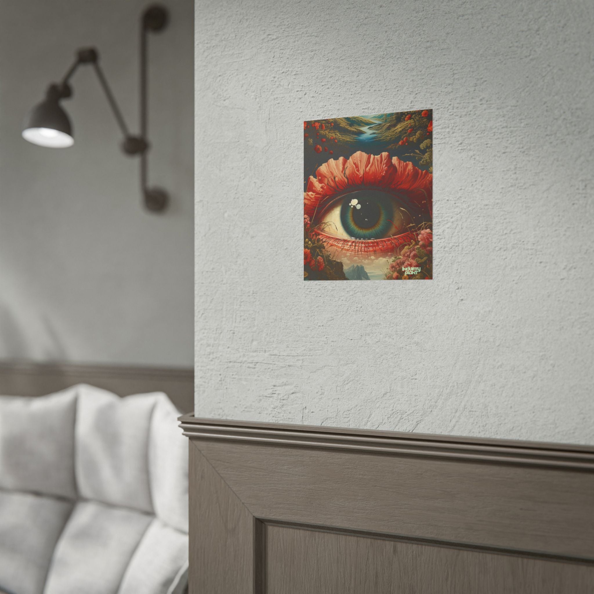 Eye Bloom Here... Surreal Eye Landscape Fine Art Poster – Psychedelic Floral Eye Fine Art Print by INDUSTRY PLANT @AutoPaybump