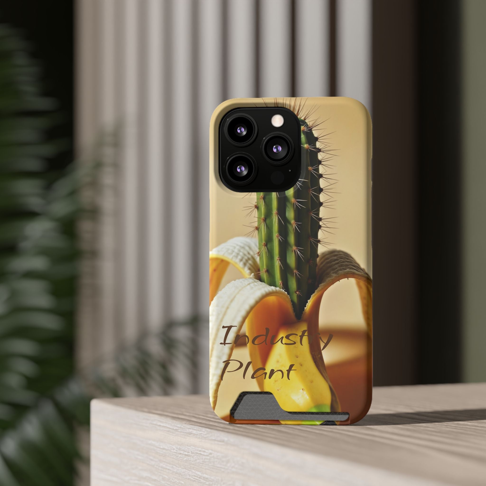 PEEL MY PRICKLED PECKER Stylish Phone Case with Card Holder by Industry Plant @AutoPaybump