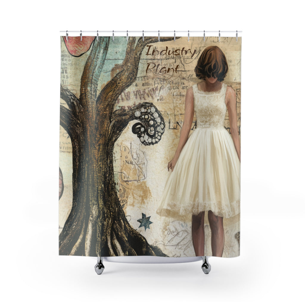 A TREE TREATY NEGOTIATION STAND OFF Shower Curtain by Industry Plant