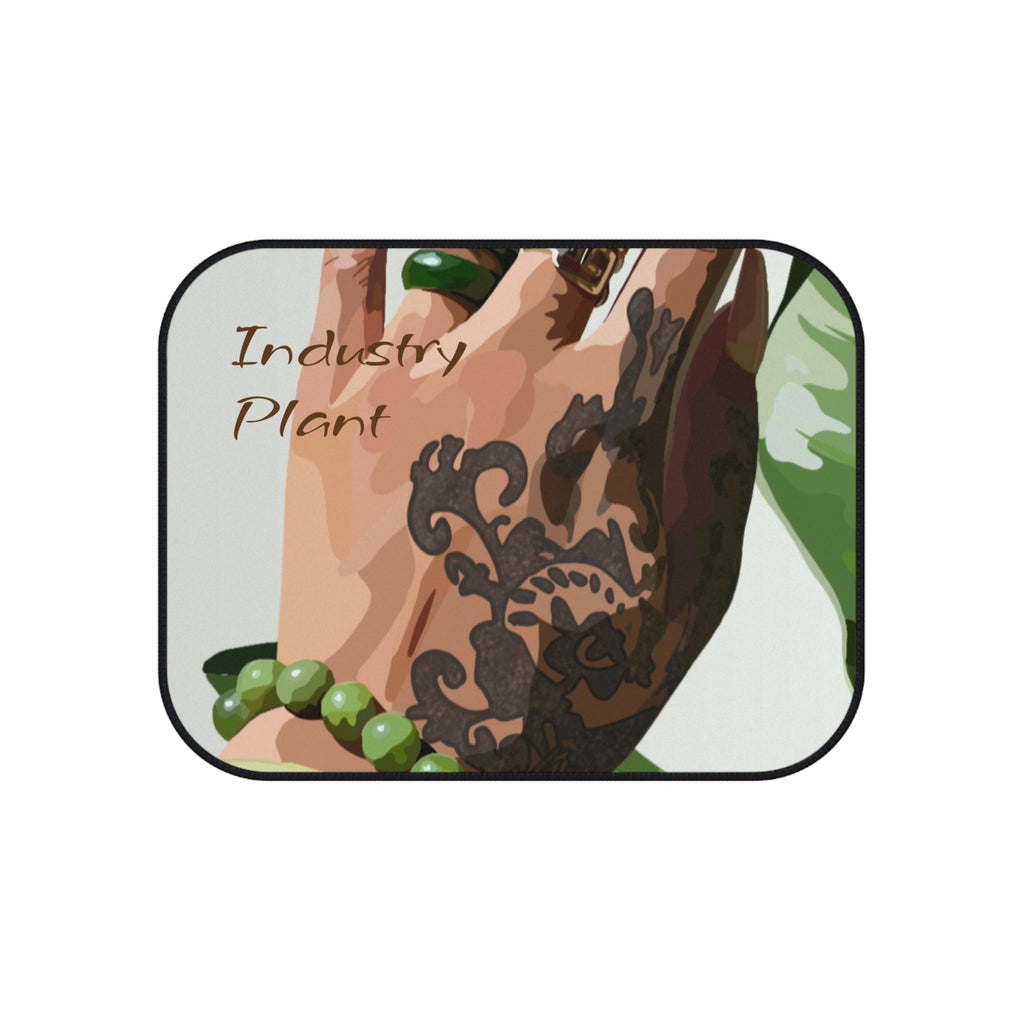 TATTED GREEN THUMB Unique Art Car Mats (Set of 4) - Stylish & Edgy Design by Industry Plant @AutoPaybump