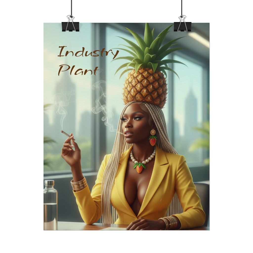 OSHUN EXHALES "Oshun in a Pineapple Crown Fine Art Poster" (Fashion Portrait) by Industry Plant @AutoPaybump