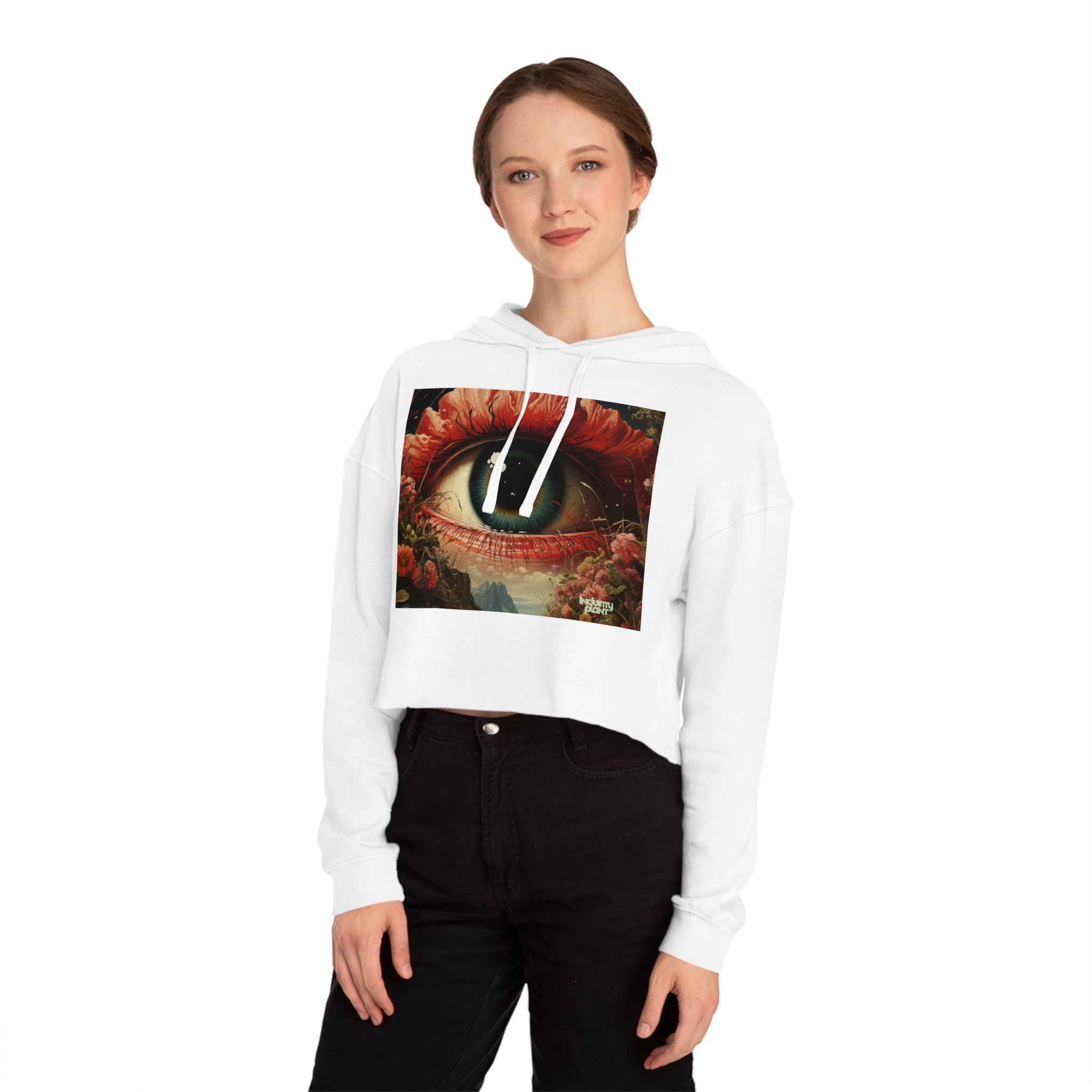 Eye Bloom Here... Chic Women's Cropped Hoodie by INDUSTRY PLANT @AutoPaybump