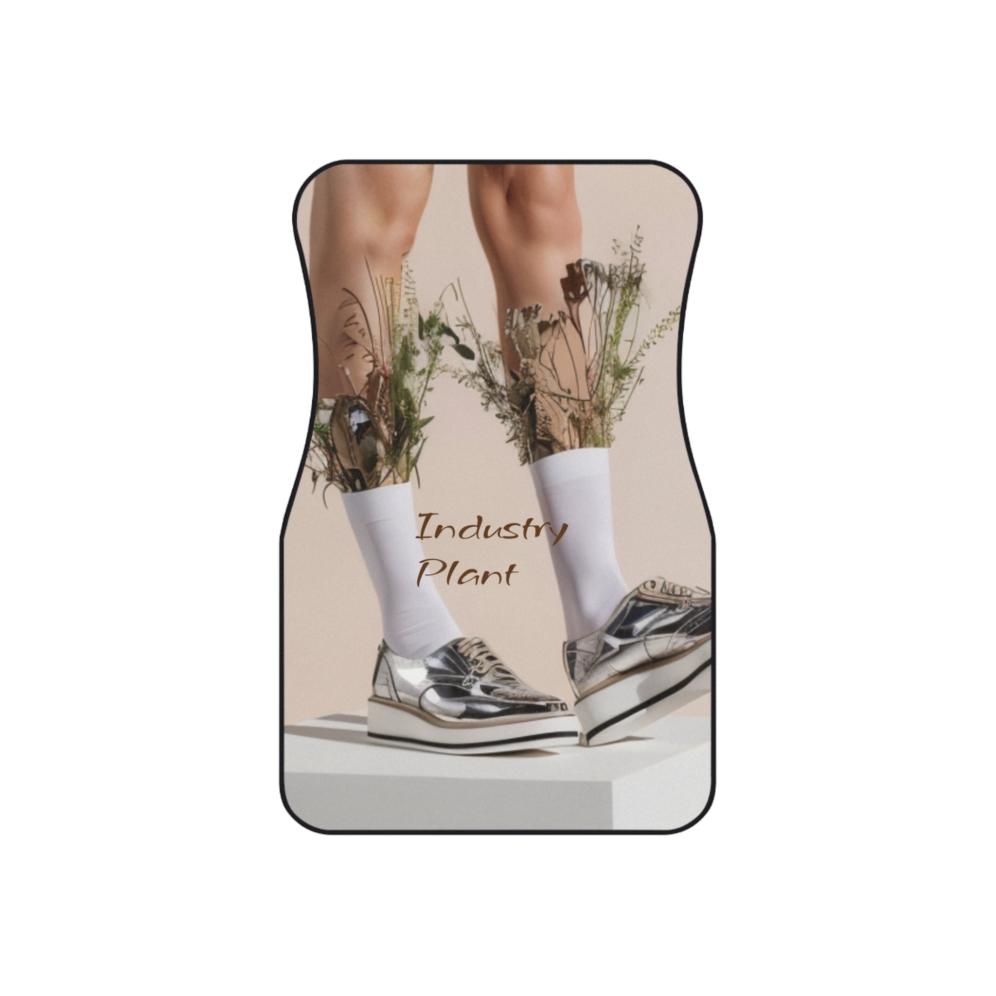 ALWAYS RUNNING ON PLANT POWER Unique Art Car Mats (Set of 4) - Stylish & Edgy Design by Industry Plant @AutoPaybump